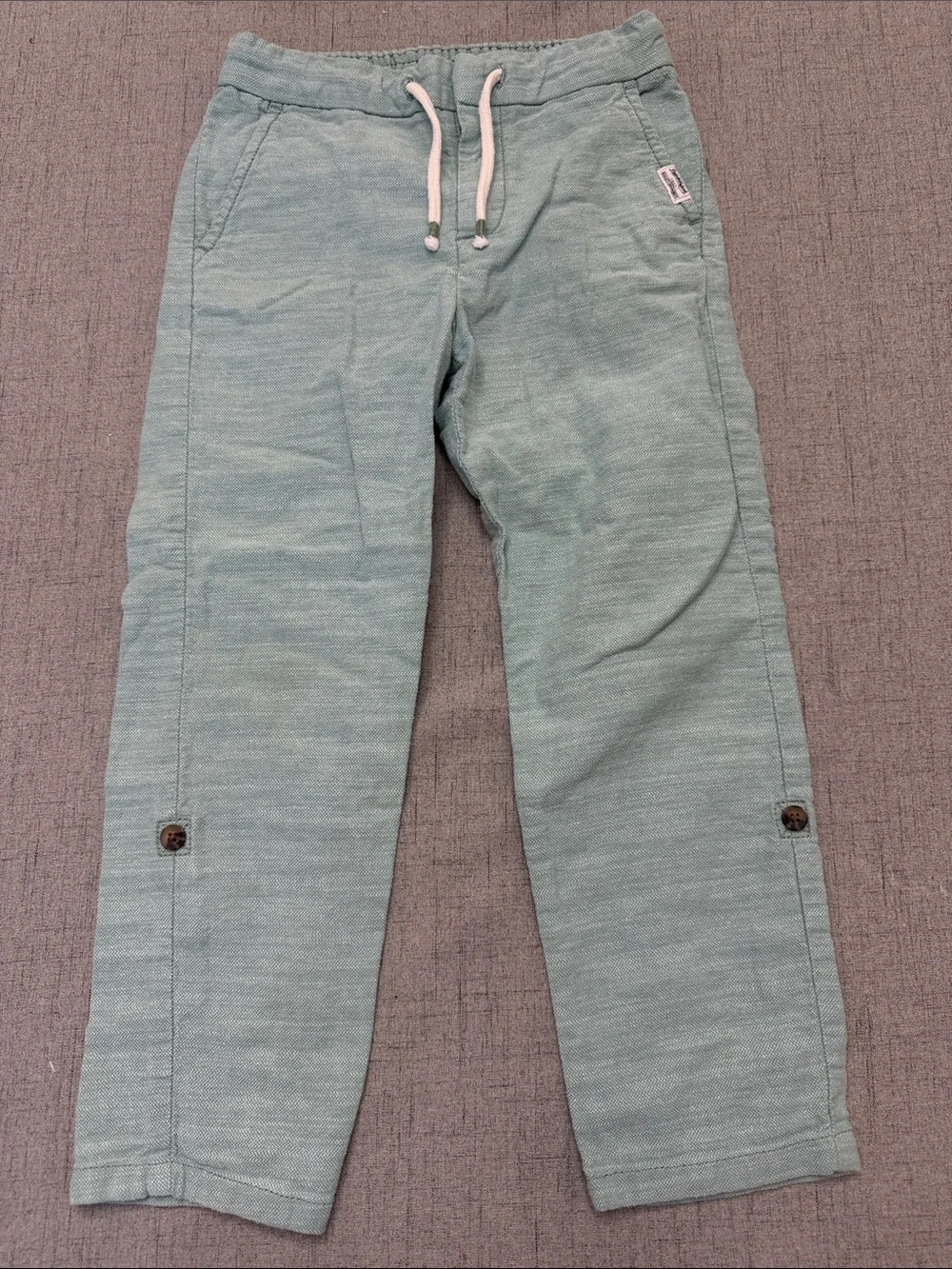 H&M Boys Turquoise Cotton Pants Size 6